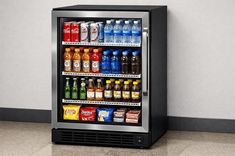 Mini fridge for air-conditioned stores
